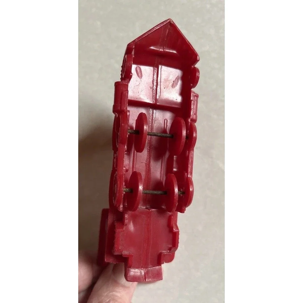 Vintage Hard Plastic El Mar Elmar Red Steam Engine Locomotive Toy Train Whistle